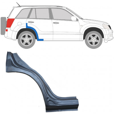 Sidovägg hjulhuskant för Suzuki Grand Vitara 2005-2012 / Höger 7020