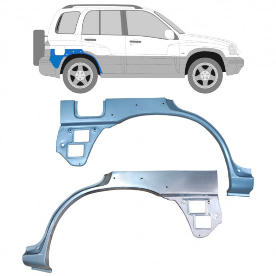 Bak skärm reparationspanel med hål för Suzuki Grand Vitara 1997-2005 / Vänster+Höger / Set 9171