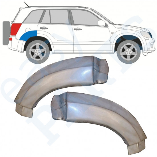 Bak sektionens reparationspanel för bak stänkskärm för Suzuki Grand Vitara 2005-2012 / Vänster+Höger / Set 9888