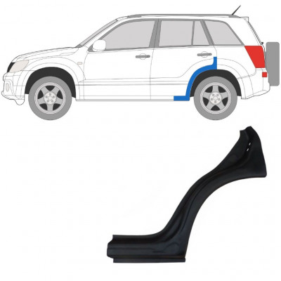 Sidovägg hjulhuskant för Suzuki Grand Vitara 2005-2012 / Vänster 7021