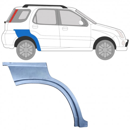 Sidovägg hjulhuskant för Suzuki Ignis 2000-2003 / Höger 7029