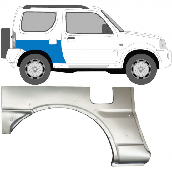 Sidovägg hjulhuskant för Suzuki Jimny 1998-2018 / Höger 7032