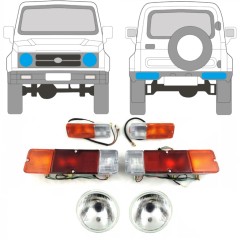 Huvudstrålkastare + blinkers + lampa för Suzuki Samurai 1981- / Vänster+Höger / Set 12654