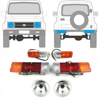 Huvudstrålkastare + blinkers + lampa för Suzuki Samurai 1986-1995 /  12654