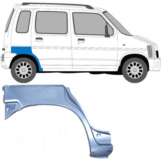 SUZUKI WAGON R+ 1993-2000 REPARATION AV BAKSKÄRM / HÖGER