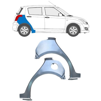 Sidovägg hjulhuskant för Suzuki Swift 2005-2010 / Vänster+Höger / Set 16258