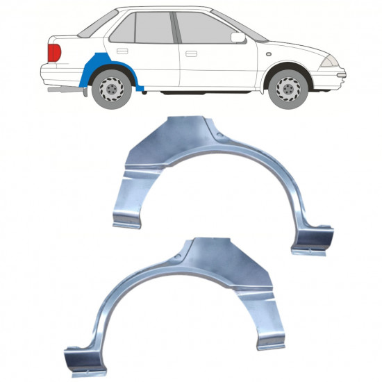 Sidovägg hjulhuskant för Suzuki Swift 1988-2004 / Vänster / Höger / Vänster / Höger / SEDAN 12769