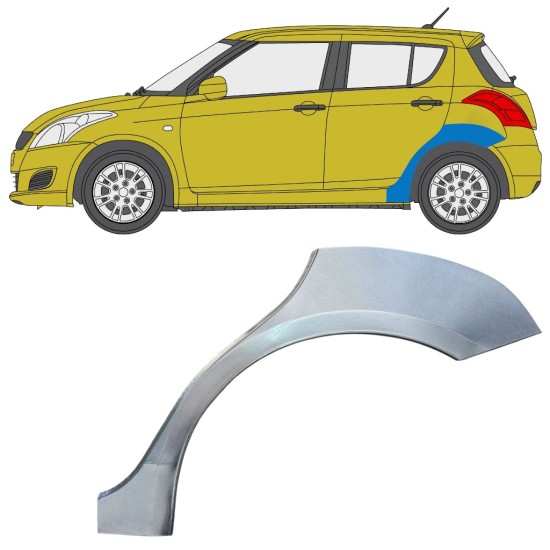 Sidovägg hjulhuskant för Suzuki Swift 2010-2017 / Vänster 16365