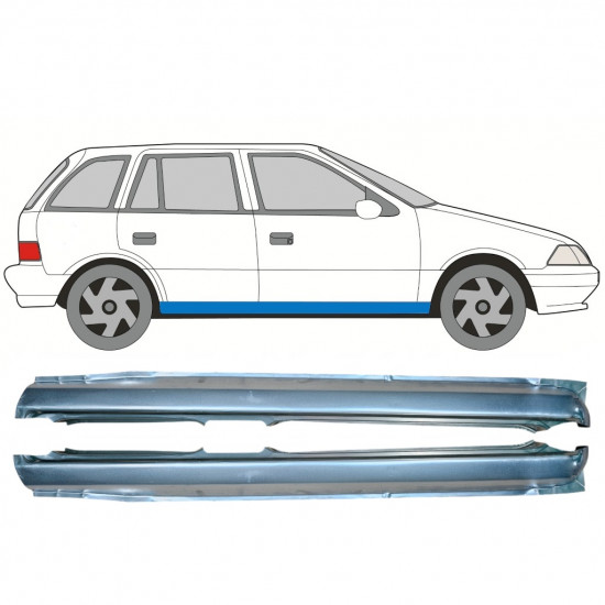 Tröskelplåt reparationspanel för Suzuki Swift 1988-2004 / Vänster+Höger / Set 10046