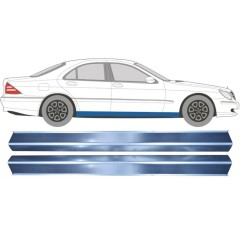 Tröskelplåt reparationspanel för Mercedes S-Class W220 1998-2005 / Vänster = Höger (symmetrisk) / Set 10487