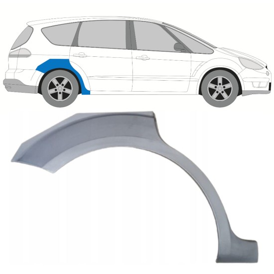 Sidovägg hjulhuskant för Ford S-MAX 2006-2015 / Höger 15172