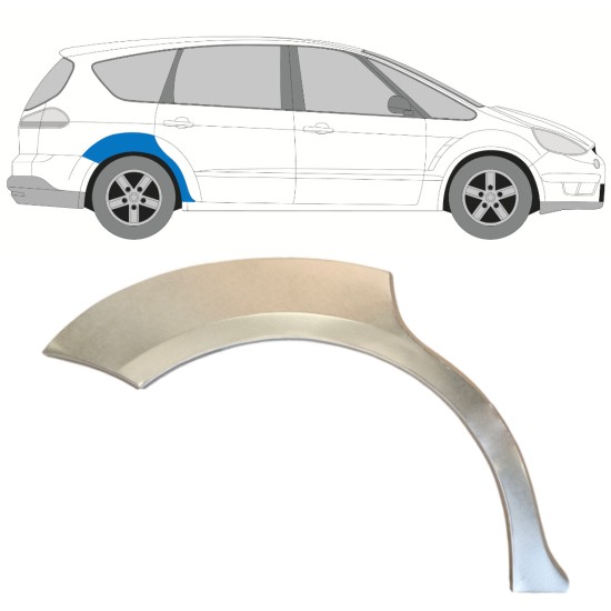 Sidovägg hjulhuskant för Ford S-MAX 2006-2015 / Höger 14764 Sidovägg hjulhuskant för Ford S-MAX 2006-2015 / Höger 14764