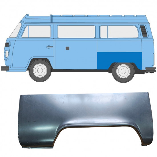 Sidovägg hjulhuskant för VW Transporter T2 1967-1979 / Vänster 7135