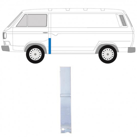 VW T3 1979-1992 FRONT SLIDE REPARATIONSPANEL / VÄNSTER