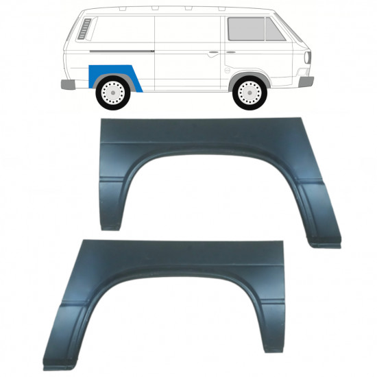 Sidovägg hjulhuskant för VW Transporter T3 1979-1992 / Vänster+Höger / Set 9779