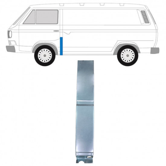 Reparationspanel för stolpe för VW Transporter T3 1979-1992 / Vänster 11626