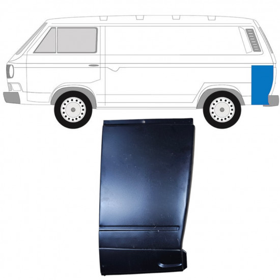 Bak hörn reparationspanel för VW Transporter T3 1979-1992 / Vänster 11629