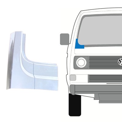 Reparationsplåt för vindrutans nedre del för Volkswagen Transporter T3 1979-1992 / Höger 16126