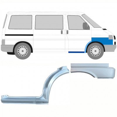 Fram hjulhus + skärm + fram skärm reparationspanel för VW Transporter T4 1990- / Höger / Set 10039