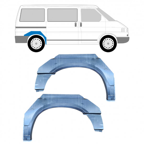 Sidovägg hjulhuskant för VW Transporter T4 1990-2003 / SWB / Vänster+Höger / Set 9446