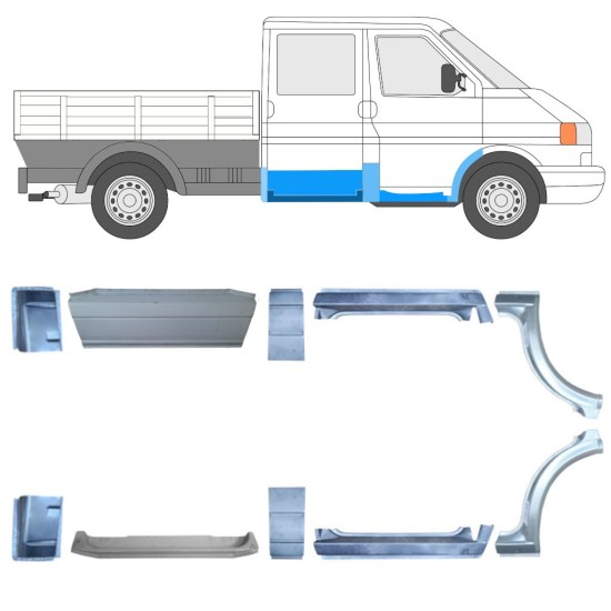 Reparationspanel set för Volkswagen Transporter T4 1990-2003 / Vänster+Höger / 16914