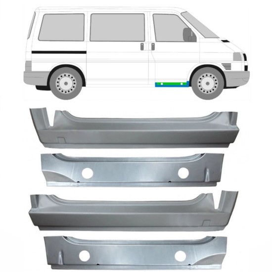 Inre + yttre fram tröskel reparationspanel för Volkswagen Transporter T4 1990-2003 / Set 9907
