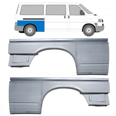 Sidovägg hjulhuskant för VW Transporter T4 1990-2003 / LWB / Vänster+Höger / Set 10652