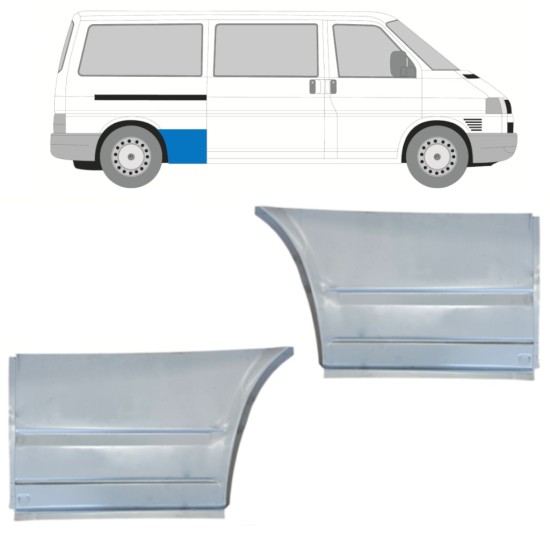Sidovägg hjulhuskant för Volkswagen Transporter T4 1990-2003 / Vänster+Höger / Set 15077 Sidovägg hjulhuskant för Volkswagen Transporter T4 1990-2003 / Vänster+Höger / Set 15077