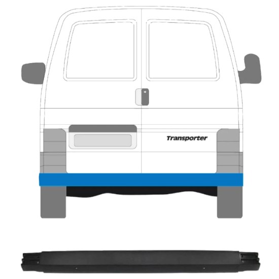 Stötfångare bak för Volkswagen Transporter T4 1990-1996 16001