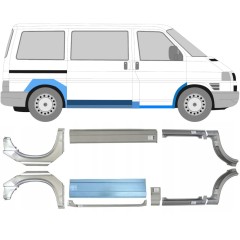 Reparationspanel för tröskel + fram + bak stänkskärm för Volkswagen Transporter T4 1990-2003 / Set 5983