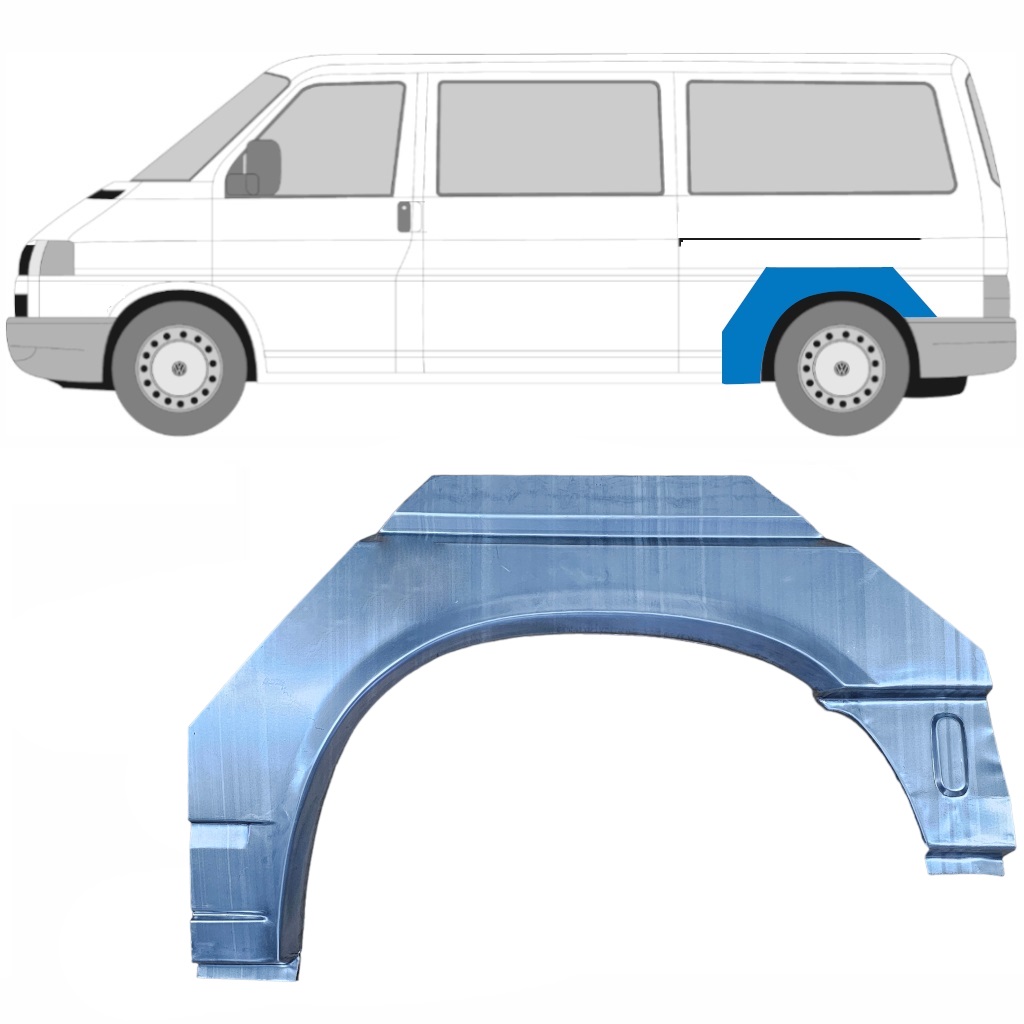 Sidovägg hjulhuskant för VW Transporter T4 1990-2003 / LWB / Vänster 5352