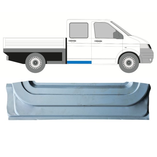 Bakdörr reparationspanel inre för Volkswagen Transporter T5 2003-2015 / Höger 16867