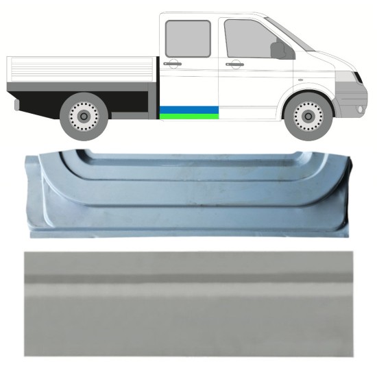 Inre + yttre bakdörr reparationspanel för Volkswagen Transporter T5 2003-2015 / Höger / Set 16876