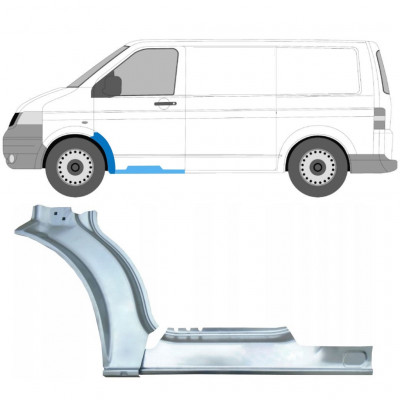 VOLKSWAGEN TRANSPORTER T5 2003-2015 REPARATIONSPLÅT FÖR FRAMSKÄRM + TRÖSKEL / UPPSÄTTNING / VÄNSTER