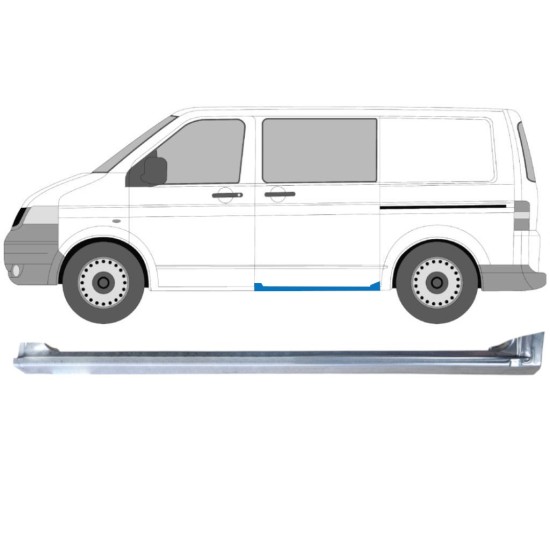 Tröskel för skjutdörr för Volkswagen Transporter T5 2003-2015 / Vänster 16976