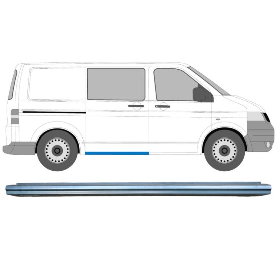 Skjutdörr tröskel reparationspanel för Volkswagen Transporter T5 2003-2015 / Höger 16010