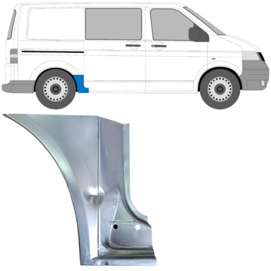 Sidovägg hjulhuskant för Volkswagen Transporter T5 2003-2015 / Höger 16669