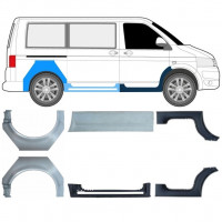 Tröskelplåt + sidovägg hjulhuskant för Volkswagen Transporter T5 2003- / SWB / Set 11534