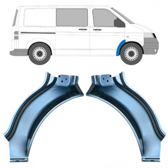 Reparationspanel till framskärm för Volkswagen Transporter T5 2003-2009 / Set 12023