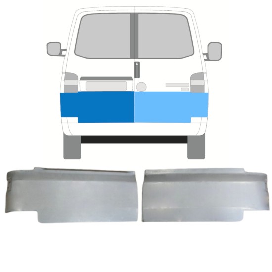 Reparationspanel för bakdörr för Volkswagen Transporter T5 2003-2015 / Vänster+Höger / Set 15094