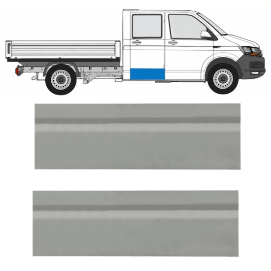 Bakdörr reparationspanel yttre för Volkswagen Transporter T6 2015-2024 / Vänster = Höger (symmetrisk) 17126