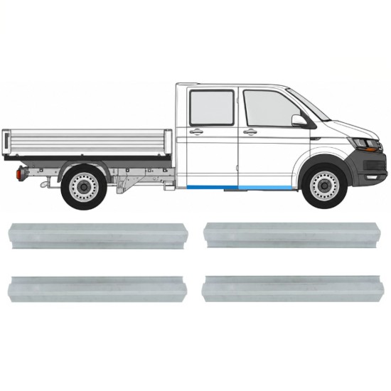 Fram + bak tröskel reparationspanel för Volkswagen Transporter T6 2015-2024 / Vänster+Höger 17132
