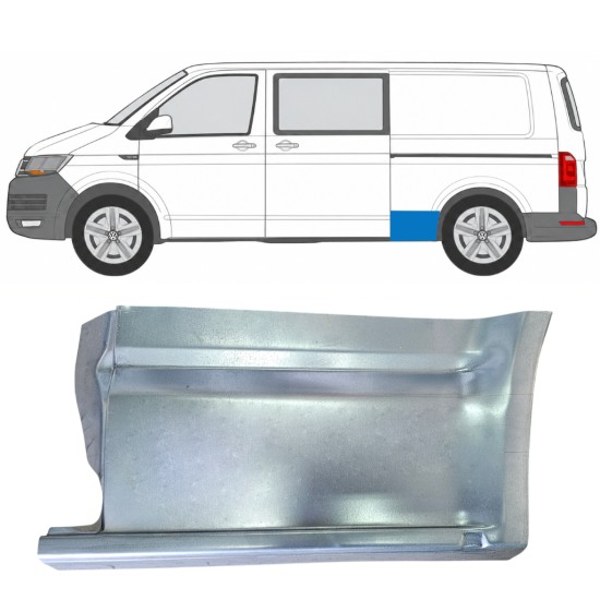 Sidovägg hjulhuskant för Volkswagen Transporter T6 2015-2024 / Vänster 17151