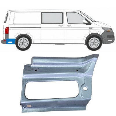 Sidovägg hjulhuskant för Volkswagen Transporter T6 2015-2024 / Höger 17189