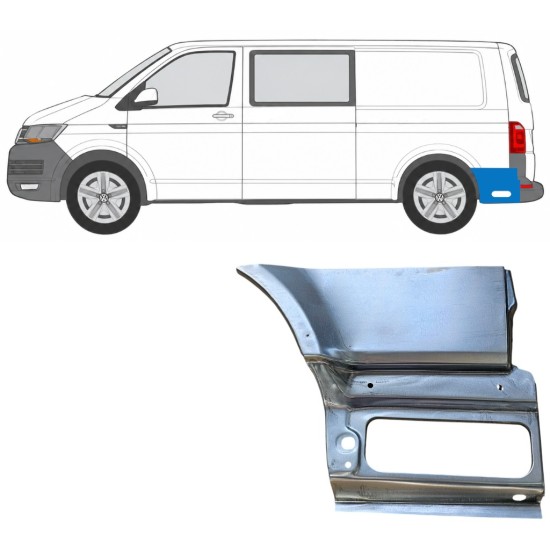 Nedre del av bak skärm bakom hjul för Volkswagen Transporter T6 2015-2024 / Vänster 17201