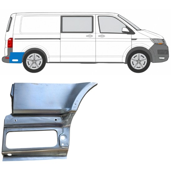 Nedre del av bak skärm bakom hjul för Volkswagen Transporter T6 2015-2024 / Höger 17200