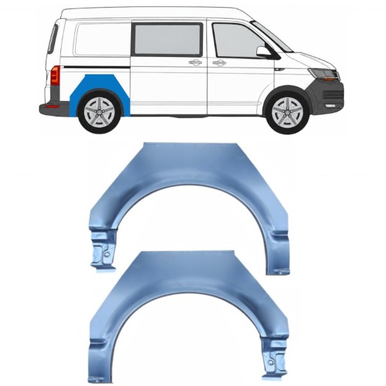 Sidovägg hjulhuskant för Volkswagen Transporter T6 2015-2024 / Vänster+Höger 17116