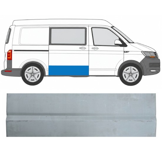 Skjutdörr reparationspanel yttre för Volkswagen Transporter T6 2015-2024 / Höger 17124