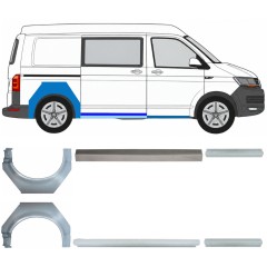 Tröskelplåt + sidovägg hjulhuskant för Volkswagen Transporter T6 2015-2024 17137