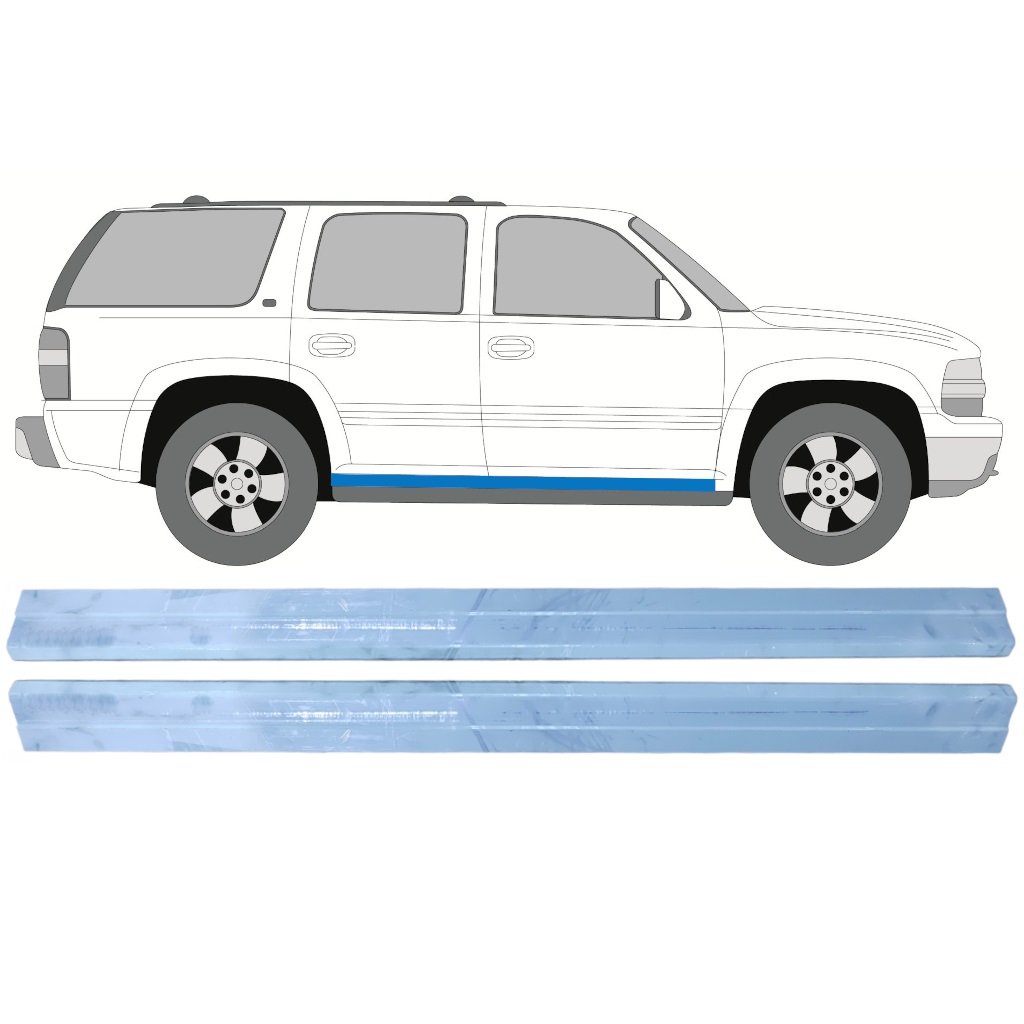 Tröskelplåt Reparationspanel För Chevrolet Tahoe 1999-2006 / Vänster = Höger (Symmetrisk) / Set 9744